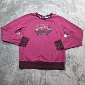 Patagonia Top Womens M Magenta Hazy Peaks Midweight Crew Sweatshirt